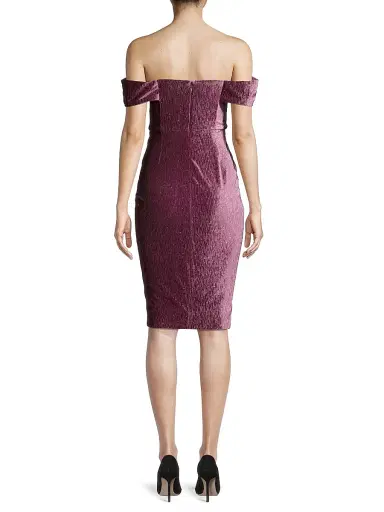 Lavish Alice Women's Sienna Diamante Velvet Off-The-Shoulder Mini-Dress - Purple | Thumbnail 5 Lavish Alice Women's Sienna Diamante Velvet Off-The-Shoulder Mini-Dress - Purple | Thumbnail 5
