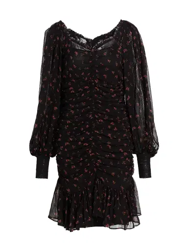 byTiMo Women's Floral Ruched Minidress - Petite Flowers | Thumbnail 1 byTiMo Women's Floral Ruched Minidress - Petite Flowers | Thumbnail 1