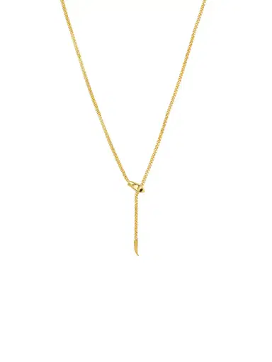 Wish Fine Jewelry 14K Gold Small Snake Wheat Adjustable Lariat Necklace | Thumbnail 1 Wish Fine Jewelry 14K Gold Small Snake Wheat Adjustable Lariat Necklace | Thumbnail 1