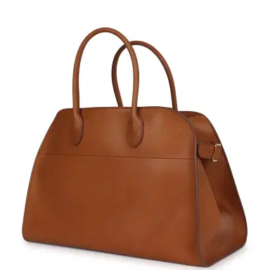 The Row The Row Soft Margaux 15 Cuir Saddle Leather Gold Hardware | Thumbnail 3 The Row The Row Soft Margaux 15 Cuir Saddle Leather Gold Hardware | Thumbnail 3