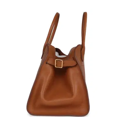The Row The Row Soft Margaux 15 Cuir Saddle Leather Gold Hardware | Thumbnail 4 The Row The Row Soft Margaux 15 Cuir Saddle Leather Gold Hardware | Thumbnail 4