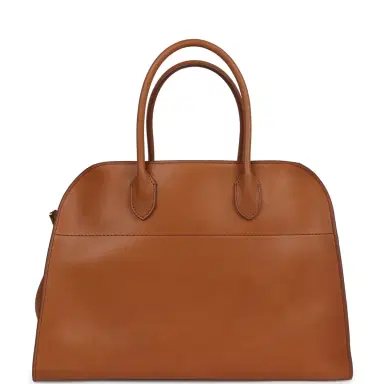 The Row The Row Soft Margaux 15 Cuir Saddle Leather Gold Hardware | Thumbnail 1 The Row The Row Soft Margaux 15 Cuir Saddle Leather Gold Hardware | Thumbnail 1