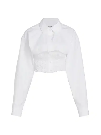 alexanderwang.t Women's Smocked Cami Overshirt Twinset - White | Thumbnail 1 alexanderwang.t Women's Smocked Cami Overshirt Twinset - White | Thumbnail 1