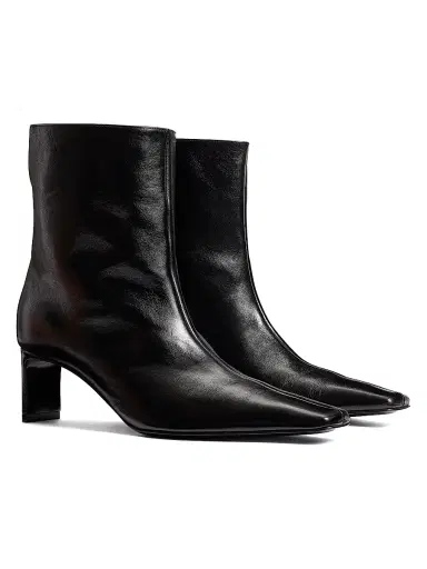 Khaite Women's Ona 55MM Leather Ankle Boots - Black | Thumbnail 2 Khaite Women's Ona 55MM Leather Ankle Boots - Black | Thumbnail 2