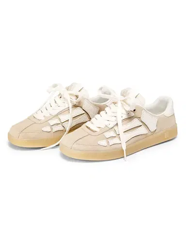 AMIRI Women's Pacific Bones Leather Sneakers - Sand - Size 6 | Thumbnail 2 AMIRI Women's Pacific Bones Leather Sneakers - Sand - Size 6 | Thumbnail 2