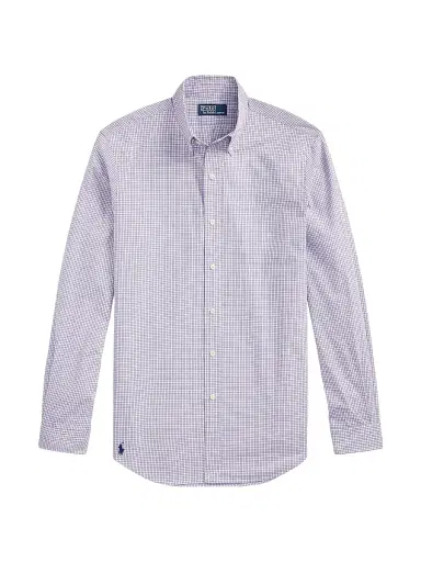 Polo Ralph Lauren Men's Checked Poplin Classic-Fit Shirt - Purple Navy Multi | Thumbnail 1 Polo Ralph Lauren Men's Checked Poplin Classic-Fit Shirt - Purple Navy Multi | Thumbnail 1