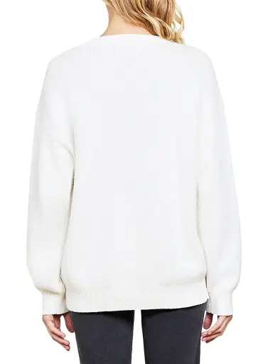 Barefoot Dreams Women's CozyChic Minnie Mouse Sweater - Cream Multi | Thumbnail 5 Barefoot Dreams Women's CozyChic Minnie Mouse Sweater - Cream Multi | Thumbnail 5
