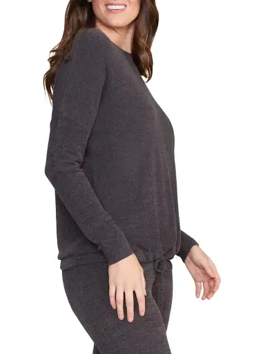 Barefoot Dreams Women's Cozychic Slouchy Sweater - Carbon | Thumbnail 2 Barefoot Dreams Women's Cozychic Slouchy Sweater - Carbon | Thumbnail 2