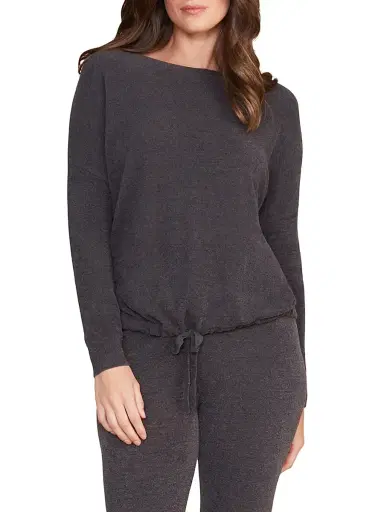 Barefoot Dreams Women's Cozychic Slouchy Sweater - Carbon | Thumbnail 1 Barefoot Dreams Women's Cozychic Slouchy Sweater - Carbon | Thumbnail 1