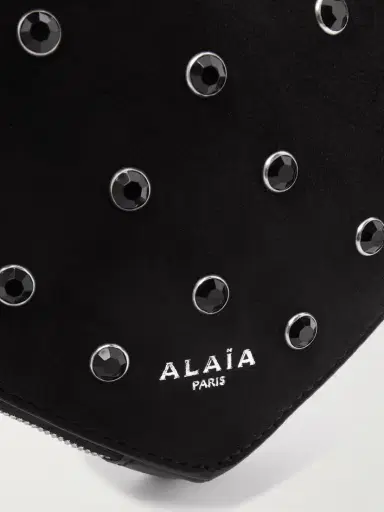 Alaïa Le Coeur Crystal-embellished Suede Shoulder Bag | Thumbnail 4 Alaïa Le Coeur Crystal-embellished Suede Shoulder Bag | Thumbnail 4