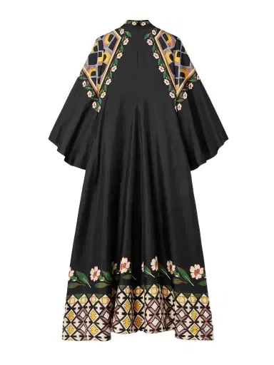 La DoubleJ Magnifico Tie-neck Printed Silk-twill Maxi Dress | Thumbnail 1 La DoubleJ Magnifico Tie-neck Printed Silk-twill Maxi Dress | Thumbnail 1