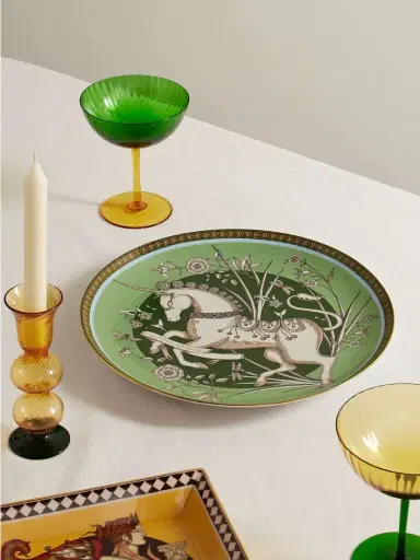 La DoubleJ Gold-plated Porcelain Plate | Thumbnail 2 La DoubleJ Gold-plated Porcelain Plate | Thumbnail 2