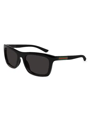 Gucci Men's Active 54MM Squared Sunglasses - Dark Grey Black | Thumbnail 1 Gucci Men's Active 54MM Squared Sunglasses - Dark Grey Black | Thumbnail 1