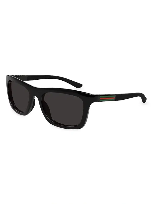 Men's Active 54MM Squared Sunglasses - Dark Grey Black Men's Active 54MM Squared Sunglasses - Dark Grey Black
