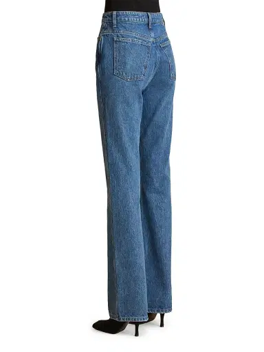 Khaite Women's Danielle Mid-Rise Straight-Leg Jeans - Boone | Thumbnail 3 Khaite Women's Danielle Mid-Rise Straight-Leg Jeans - Boone | Thumbnail 3