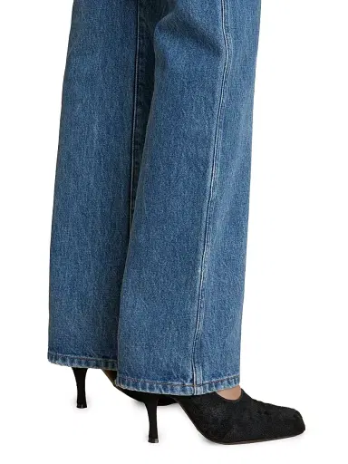Khaite Women's Danielle Mid-Rise Straight-Leg Jeans - Boone | Thumbnail 5 Khaite Women's Danielle Mid-Rise Straight-Leg Jeans - Boone | Thumbnail 5