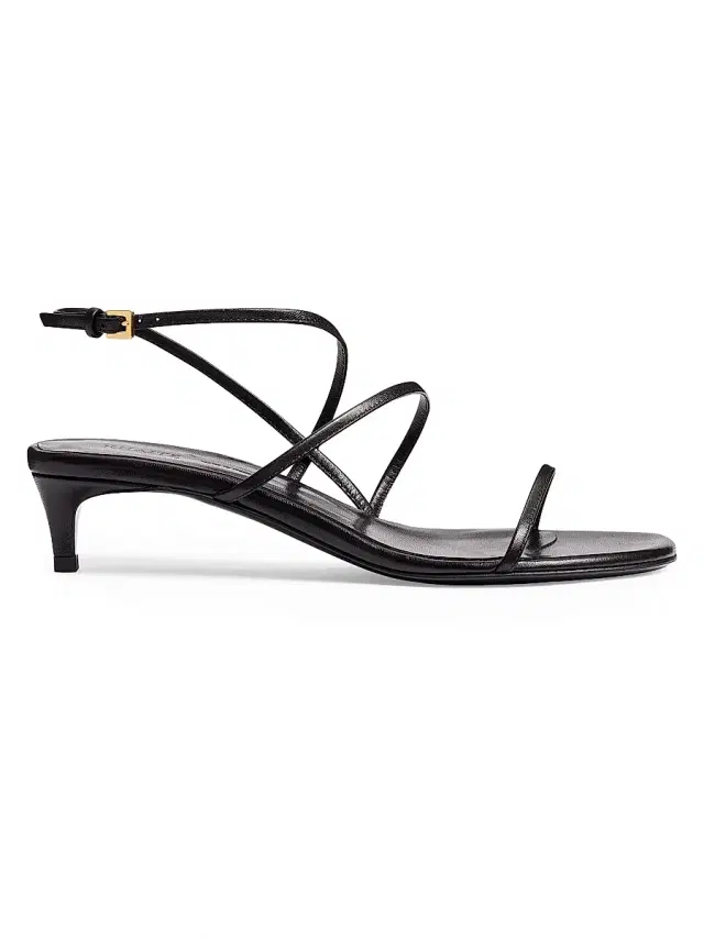 Women's Loop Strappy Leather Sandals - Black Women's Loop Strappy Leather Sandals - Black