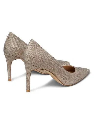 Stuart Weitzman Women's Stuart Power 85MM Point-Toe Pumps - Poudre | Thumbnail 3 Stuart Weitzman Women's Stuart Power 85MM Point-Toe Pumps - Poudre | Thumbnail 3