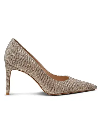 Stuart Weitzman Women's Stuart Power 85MM Point-Toe Pumps - Poudre | Thumbnail 1 Stuart Weitzman Women's Stuart Power 85MM Point-Toe Pumps - Poudre | Thumbnail 1