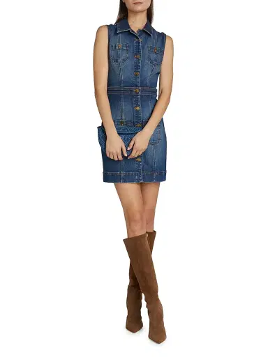 Ramy Brook Women's Katalina Denim Minidress - Medium Wash | Thumbnail 2 Ramy Brook Women's Katalina Denim Minidress - Medium Wash | Thumbnail 2