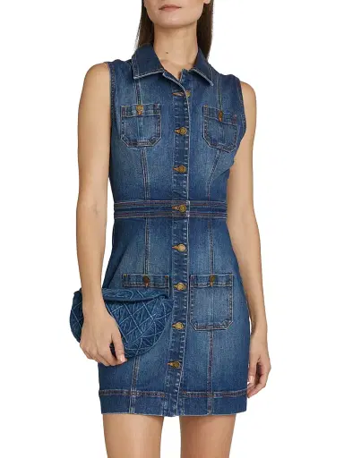 Ramy Brook Women's Katalina Denim Minidress - Medium Wash | Thumbnail 3 Ramy Brook Women's Katalina Denim Minidress - Medium Wash | Thumbnail 3