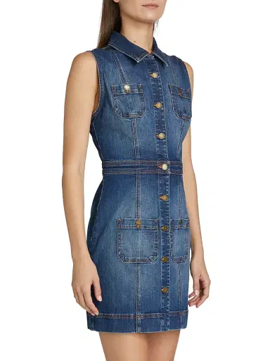 Ramy Brook Women's Katalina Denim Minidress - Medium Wash | Thumbnail 4 Ramy Brook Women's Katalina Denim Minidress - Medium Wash | Thumbnail 4