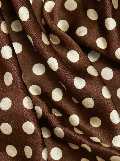 Ronny Kobo Women's Antares Polka Dot Stretch Silk Minidress - Brown Ecru | Thumbnail 7 Ronny Kobo Women's Antares Polka Dot Stretch Silk Minidress - Brown Ecru | Thumbnail 7
