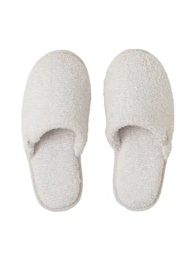Barefoot Dreams Women's Cozychic Slippers - Stone White | Thumbnail 1 Barefoot Dreams Women's Cozychic Slippers - Stone White | Thumbnail 1