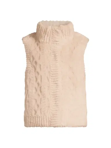 JOCELYN Women's Textured Wool Cardigan Vest | Thumbnail 1 JOCELYN Women's Textured Wool Cardigan Vest | Thumbnail 1