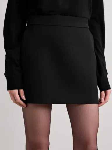 The Row Anouk Grain De Poudre Wool Mini Skirt | Thumbnail 3 The Row Anouk Grain De Poudre Wool Mini Skirt | Thumbnail 3