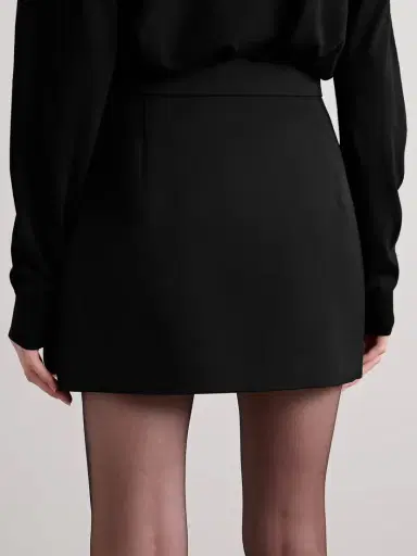 The Row Anouk Grain De Poudre Wool Mini Skirt | Thumbnail 4 The Row Anouk Grain De Poudre Wool Mini Skirt | Thumbnail 4