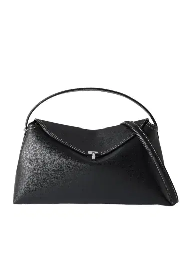 TOTEME T-lock Textured-leather Shoulder Bag | Thumbnail 1 TOTEME T-lock Textured-leather Shoulder Bag | Thumbnail 1