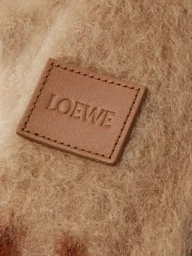 Loewe Appliquéd Fringed Mohair-blend Scarf | Thumbnail 3 Loewe Appliquéd Fringed Mohair-blend Scarf | Thumbnail 3