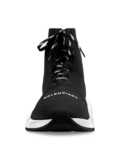 Balenciaga Women's Speed 2.0 Lace-up Sneakers - Black White - Size 4 | Thumbnail 2 Balenciaga Women's Speed 2.0 Lace-up Sneakers - Black White - Size 4 | Thumbnail 2