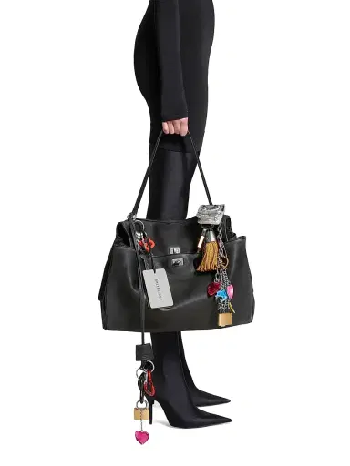 Balenciaga Women's Rodeo Handbag Crocodile Embossed - White | Thumbnail 12 Balenciaga Women's Rodeo Handbag Crocodile Embossed - White | Thumbnail 12