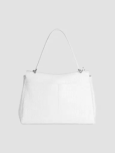 Balenciaga Women's Rodeo Handbag Crocodile Embossed - White | Thumbnail 4 Balenciaga Women's Rodeo Handbag Crocodile Embossed - White | Thumbnail 4
