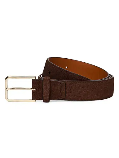 Santoni Men's Leather 35MM Adjustable Belt | Thumbnail 1 Santoni Men's Leather 35MM Adjustable Belt | Thumbnail 1