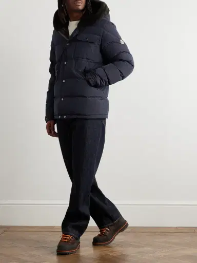 Moncler Marcelettes Faux Shearling-Trimmed Quilted Shell Down Jacket - Men | Thumbnail 2 Moncler Marcelettes Faux Shearling-Trimmed Quilted Shell Down Jacket - Men | Thumbnail 2
