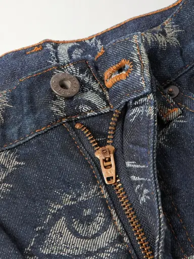 KAPITAL Speakeasy Slim-Fit Flared Printed Distressed Jeans - Men | Thumbnail 6 KAPITAL Speakeasy Slim-Fit Flared Printed Distressed Jeans - Men | Thumbnail 6