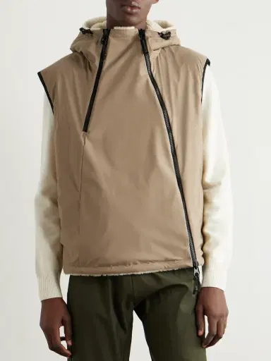 Loro Piana Reversible Shell-Trimmed CashFur Hooded Gilet - Men | Thumbnail 3 Loro Piana Reversible Shell-Trimmed CashFur Hooded Gilet - Men | Thumbnail 3