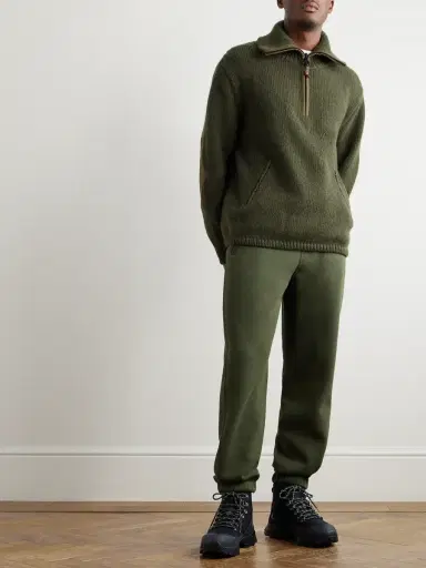 Loro Piana Alpe di Mera Ripstop-Trimmed Cashmere Half-Zip Sweater - Men | Thumbnail 2 Loro Piana Alpe di Mera Ripstop-Trimmed Cashmere Half-Zip Sweater - Men | Thumbnail 2