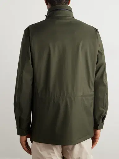Loro Piana Traveller Logo-Appliquéd Bristol Clima System 3L Wool-Blend Hooded Field Jacket - Men | Thumbnail 4 Loro Piana Traveller Logo-Appliquéd Bristol Clima System 3L Wool-Blend Hooded Field Jacket - Men | Thumbnail 4