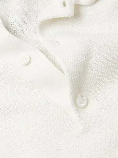 Ralph Lauren Purple Label Men's Polo-Collar Silk-Cotton Sweater - Classic Cream | Thumbnail 6 Ralph Lauren Purple Label Men's Polo-Collar Silk-Cotton Sweater - Classic Cream | Thumbnail 6