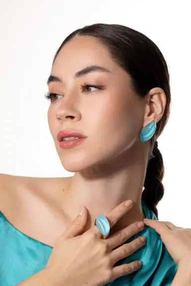 Vhernier Rock Crystal Turquoise Aladino Ring | Thumbnail 3 Vhernier Rock Crystal Turquoise Aladino Ring | Thumbnail 3