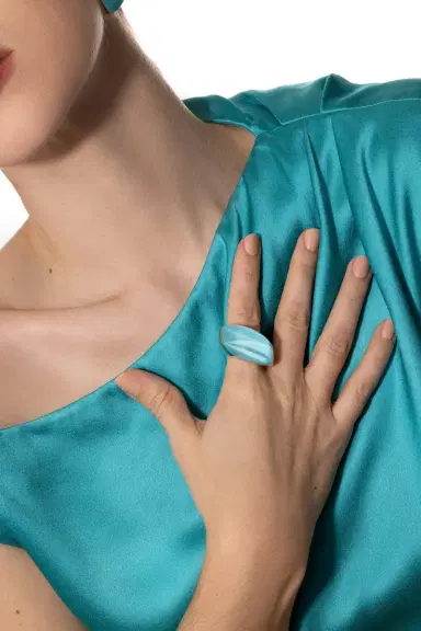 Vhernier Rock Crystal Turquoise Aladino Ring | Thumbnail 6 Vhernier Rock Crystal Turquoise Aladino Ring | Thumbnail 6