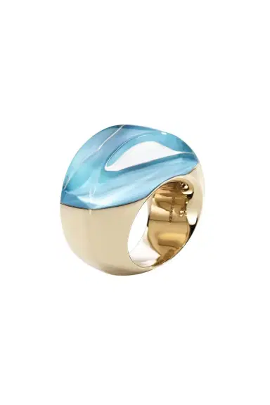 Vhernier Rock Crystal Turquoise Aladino Ring | Thumbnail 1 Vhernier Rock Crystal Turquoise Aladino Ring | Thumbnail 1