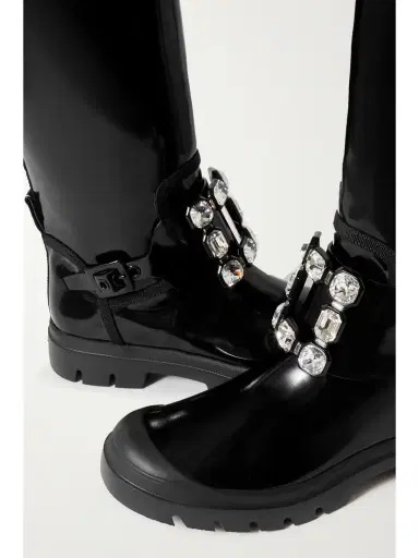 Roger Vivier Walky Viv Crystal-embellished Patent-leather Knee Boots | Thumbnail 4 Roger Vivier Walky Viv Crystal-embellished Patent-leather Knee Boots | Thumbnail 4