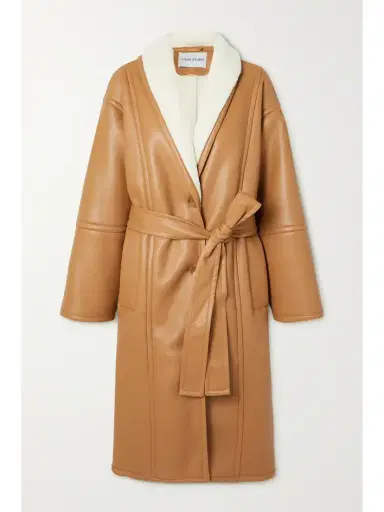 Stand Studio Dolores Belted Faux Shearling Coat | Thumbnail 1 Stand Studio Dolores Belted Faux Shearling Coat | Thumbnail 1