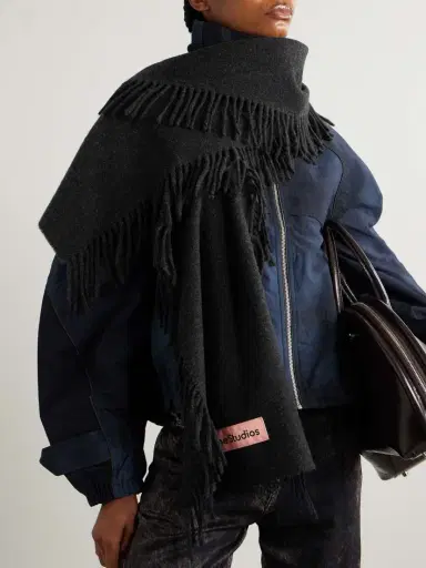 Acne Studios Fringed Wool Scarf | Thumbnail 2 Acne Studios Fringed Wool Scarf | Thumbnail 2