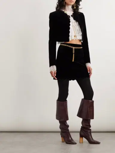 Chloé Tiered Lace-trimmed Silk-chiffon Blouse | Thumbnail 2 Chloé Tiered Lace-trimmed Silk-chiffon Blouse | Thumbnail 2